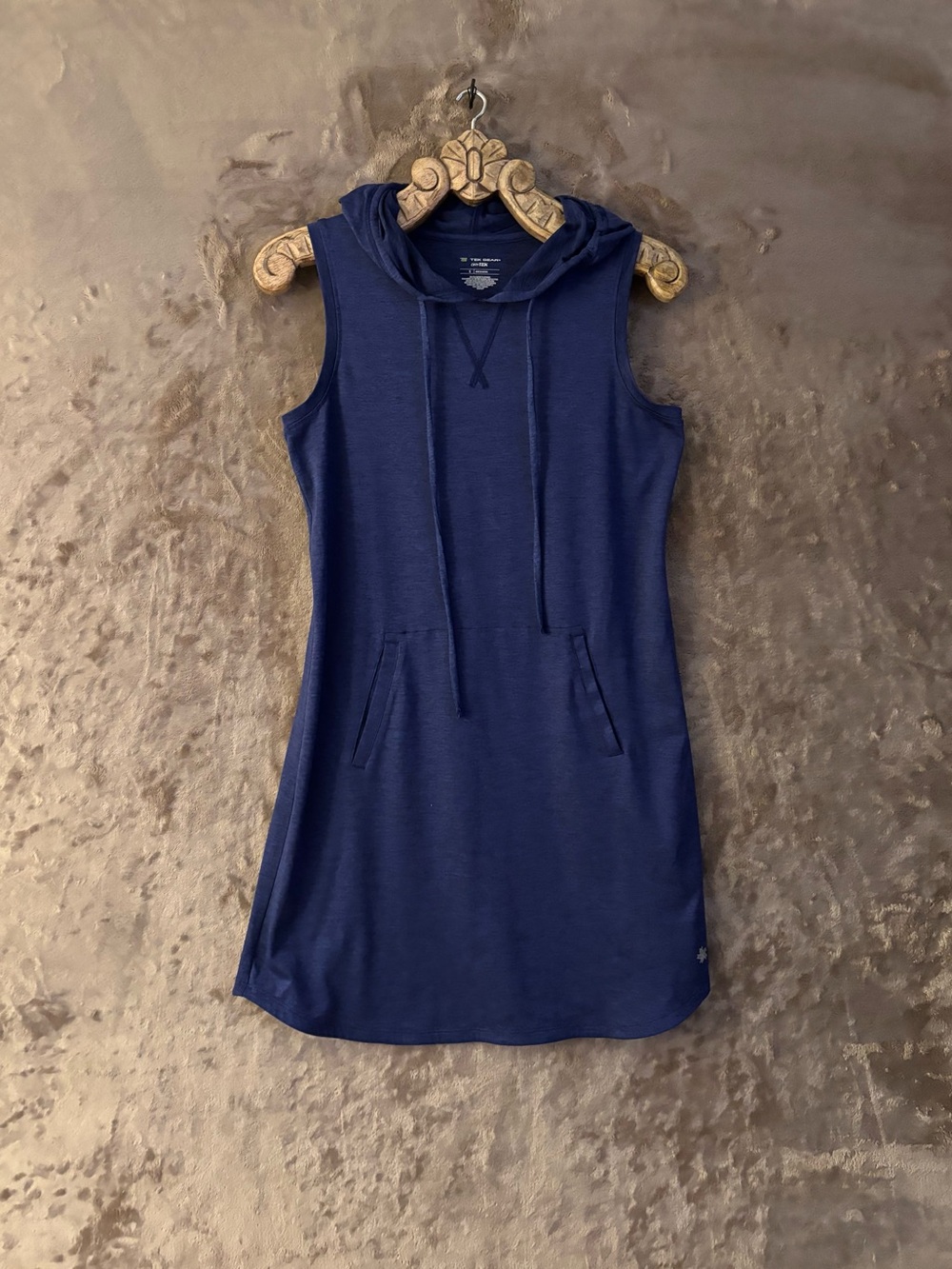 tek gear Navy Sleeveless Hooded Mini Dress with Front Pocket Women’s Size S